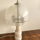Vintage 70s marble and plexiglass lamp