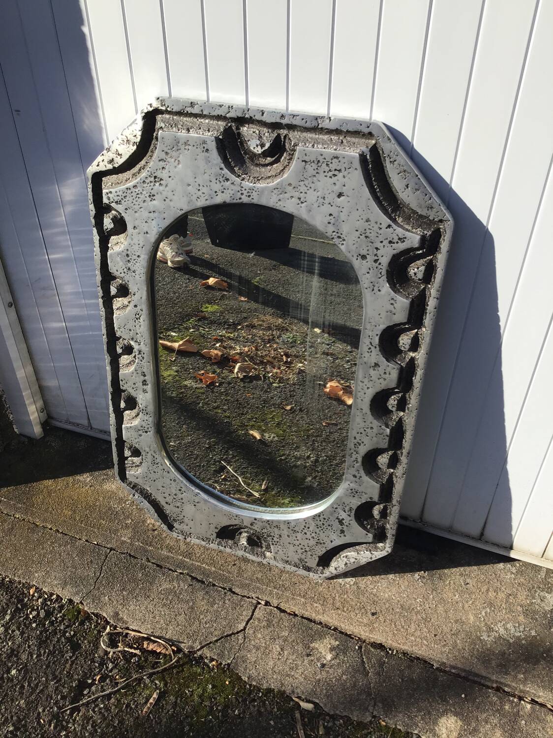 Miroir vintage en métal, 1970