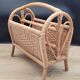 Rattan heart magazine rack
