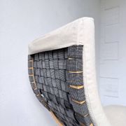 Ikea vintage Kim Samson curved beech wood deck chair