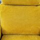 Armchair of the 70s velvet base sleigh in solid mahogany