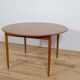 Table à manger ronde danoise vintage en teck, 1970s