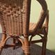 Fauteuil en rotin/osier pour enfant - vintage 1970
