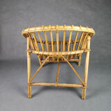 Children's rattan shell chair