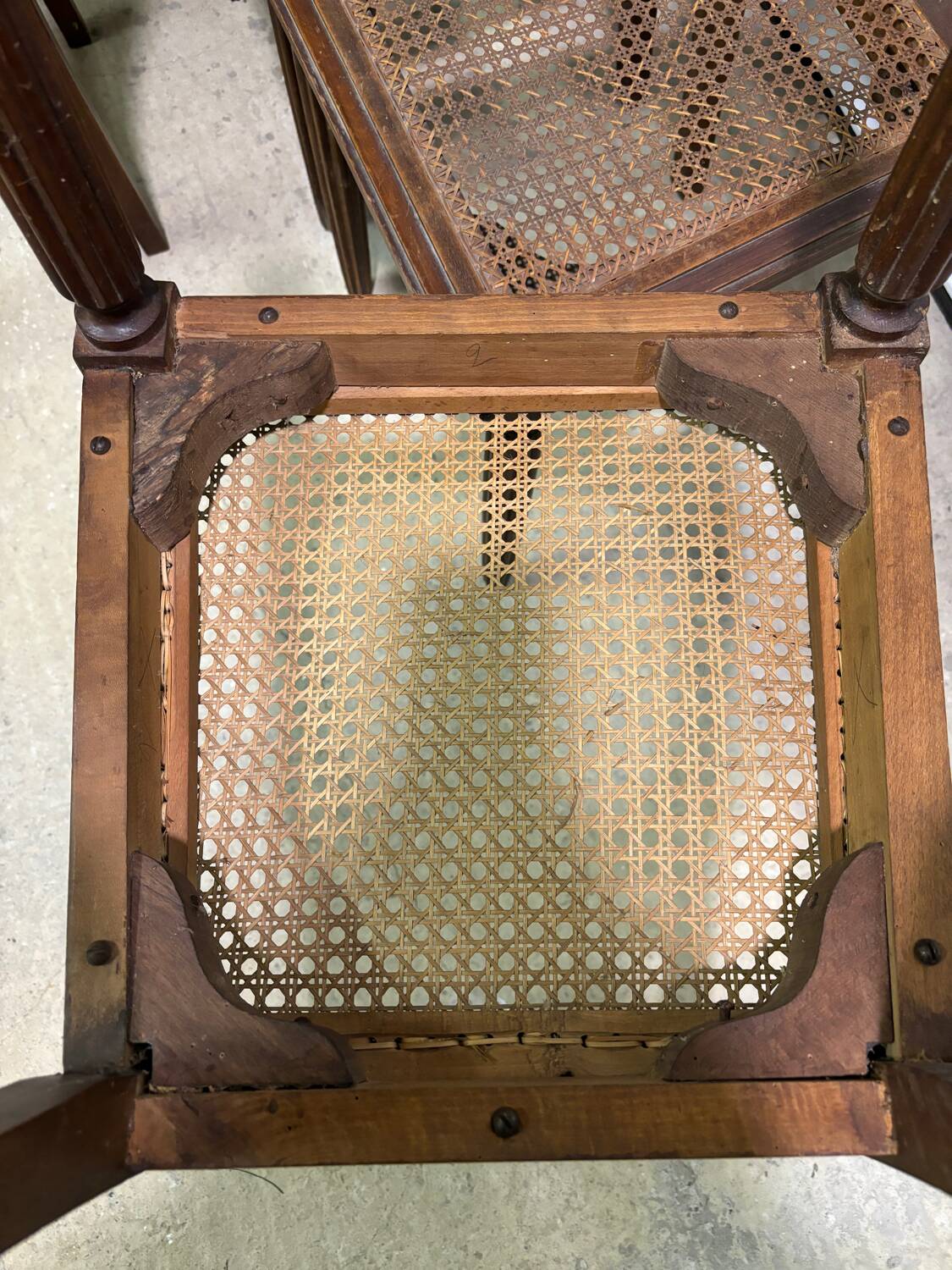 Set of six art deco chairs