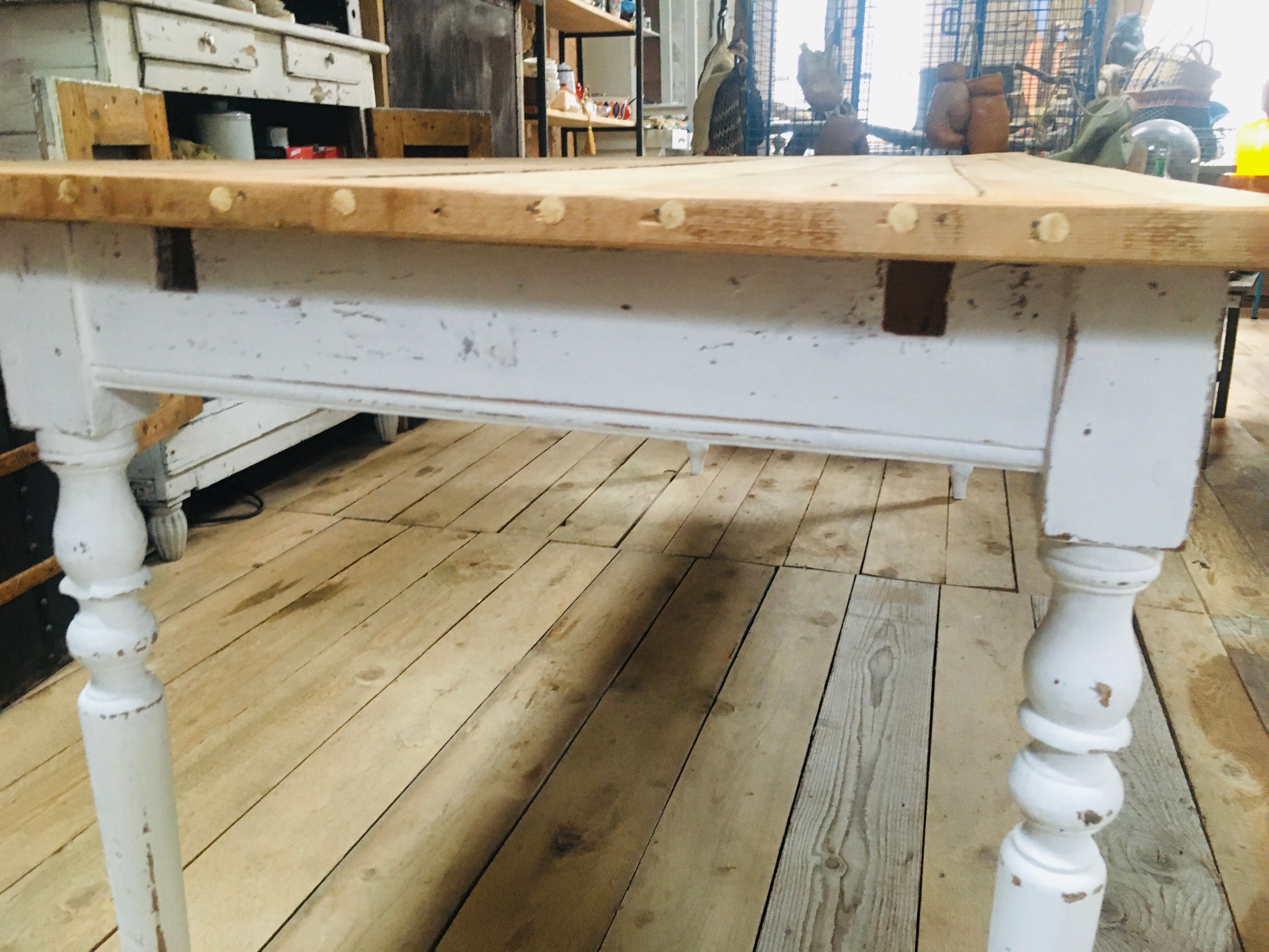 Large white fir country table 1930s