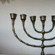 Menorah hanukkah candle holder in brass 7 candles