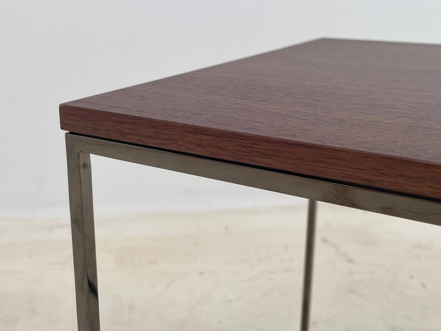 Contemporary teak side table or end table