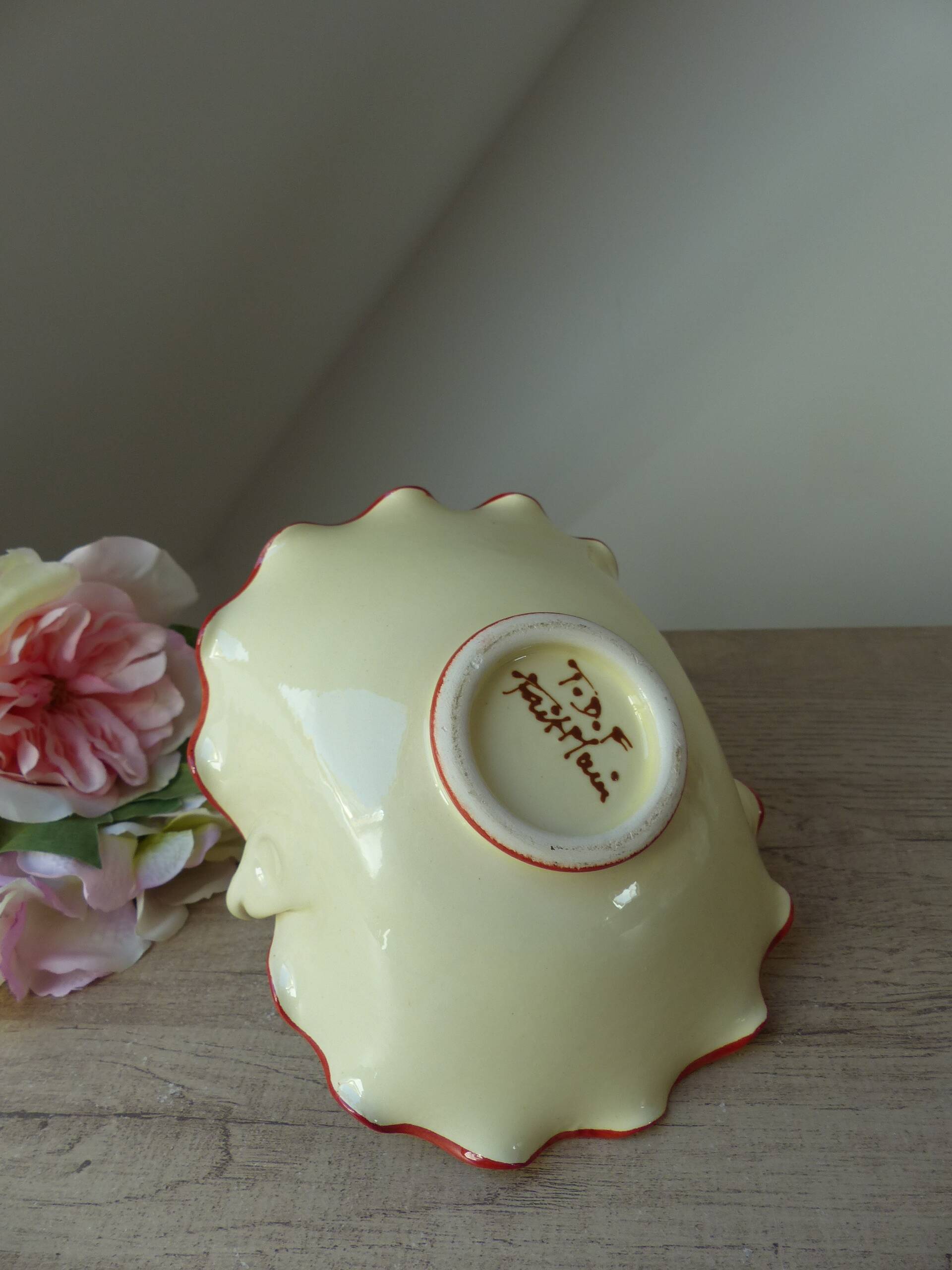 Empty Rooster Basket Pocket, Artisanal Rooster Pottery, Decorative Rooster Empty Pocket,