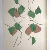 André beaudin, untitled, 1970. original lithograph signed in pencil