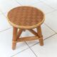 Plant holder or stool child tripod in rattan and bamboo