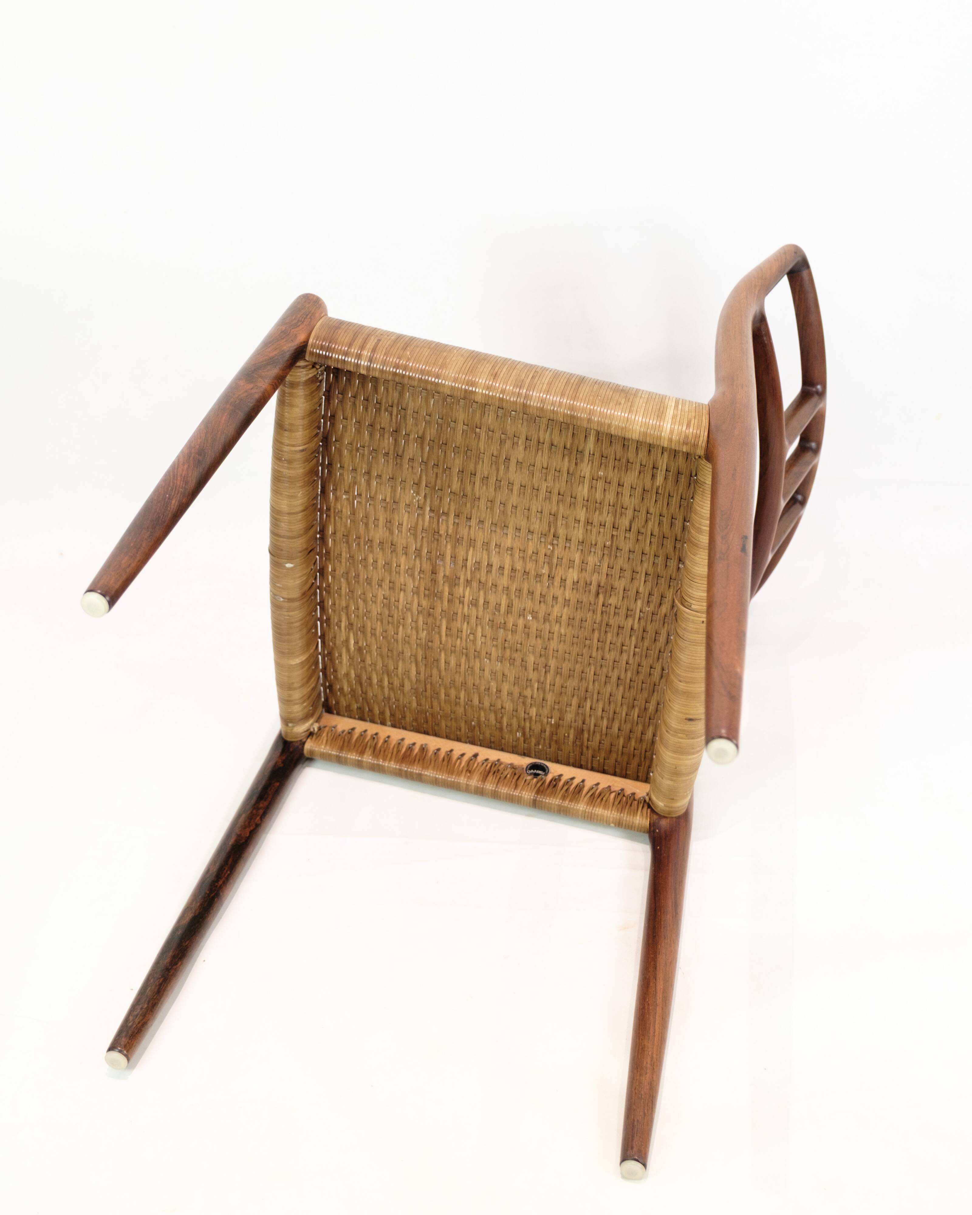 Set Of Four Dining Chairs Model 79 In Rosewood By N.O Møller For JL Møller