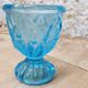 Coquetier verre bleu