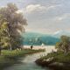E.B. Michel "River Landscape." Oil on canvas.