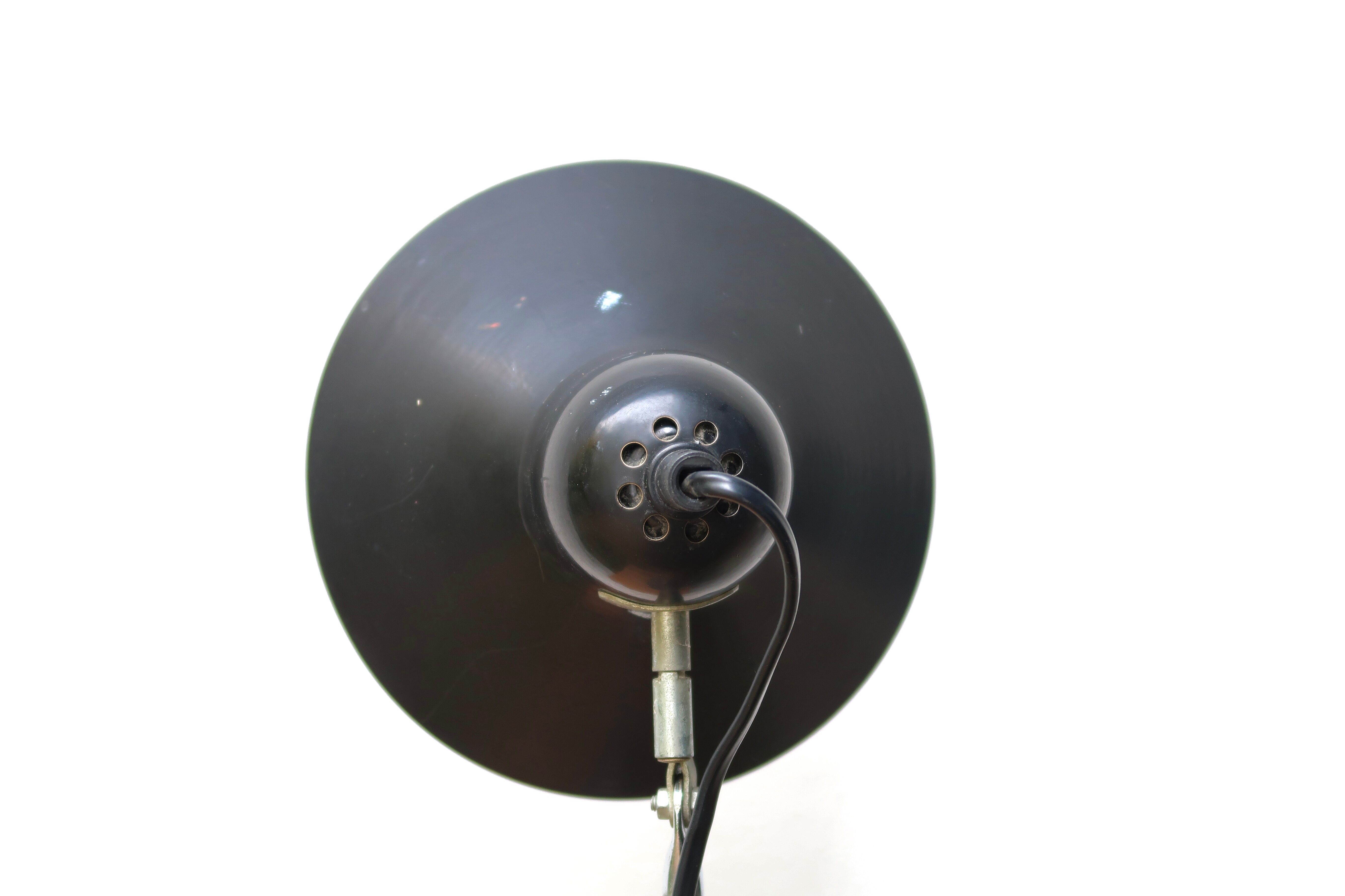 Black articulated desk lamp Aluminor, 60s