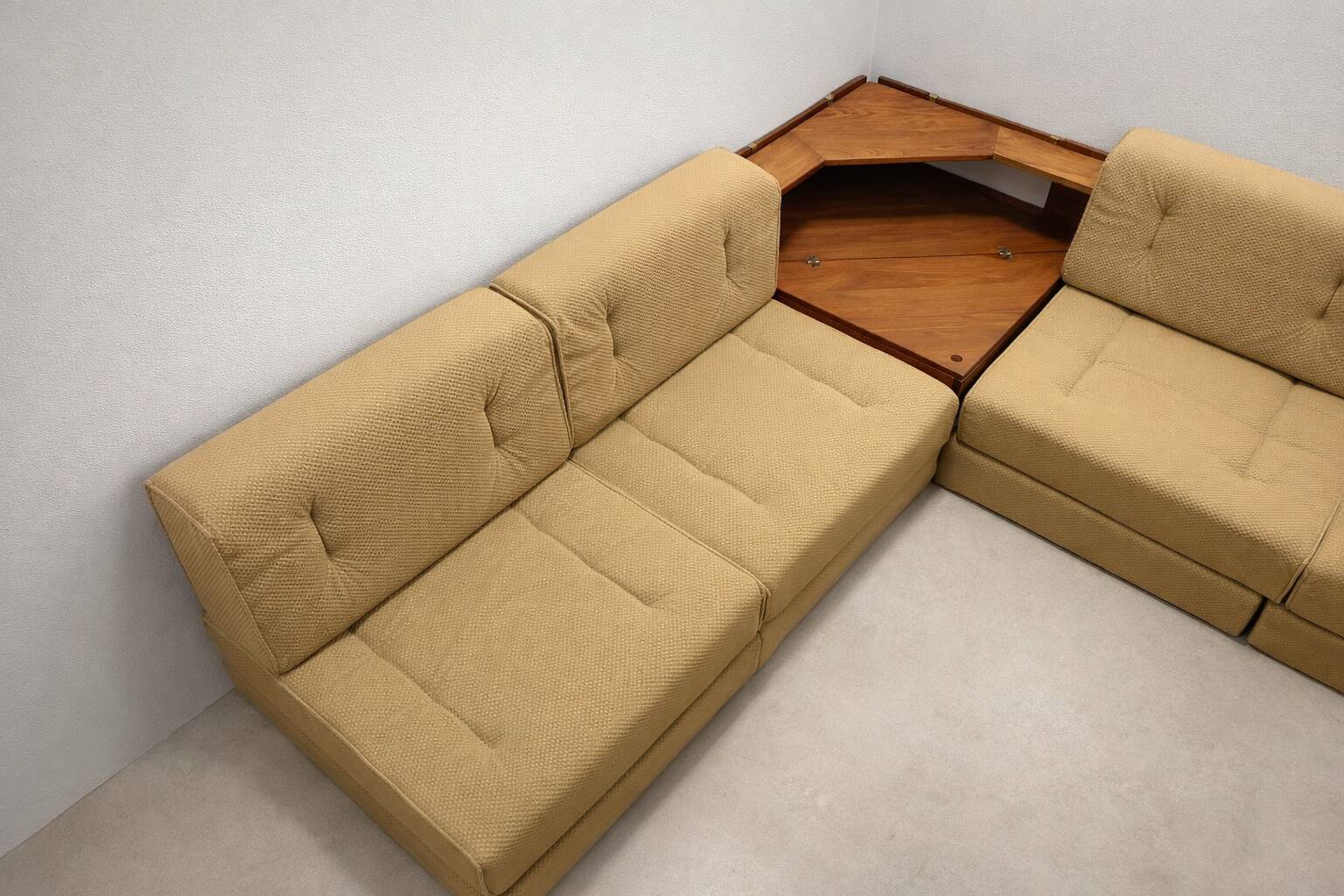 Corner sofa from the 60s-70s by Dřevotvar, mid-century Czech design.
