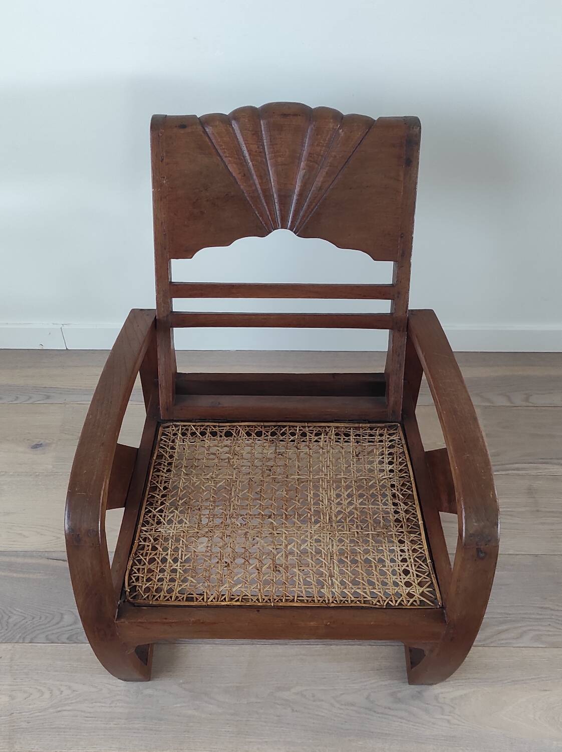 Burmese teak armchair