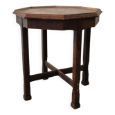 Table à fumer suédoise, Oak avec plateau en cuivre, 1913 par Nordiska Kompaniet