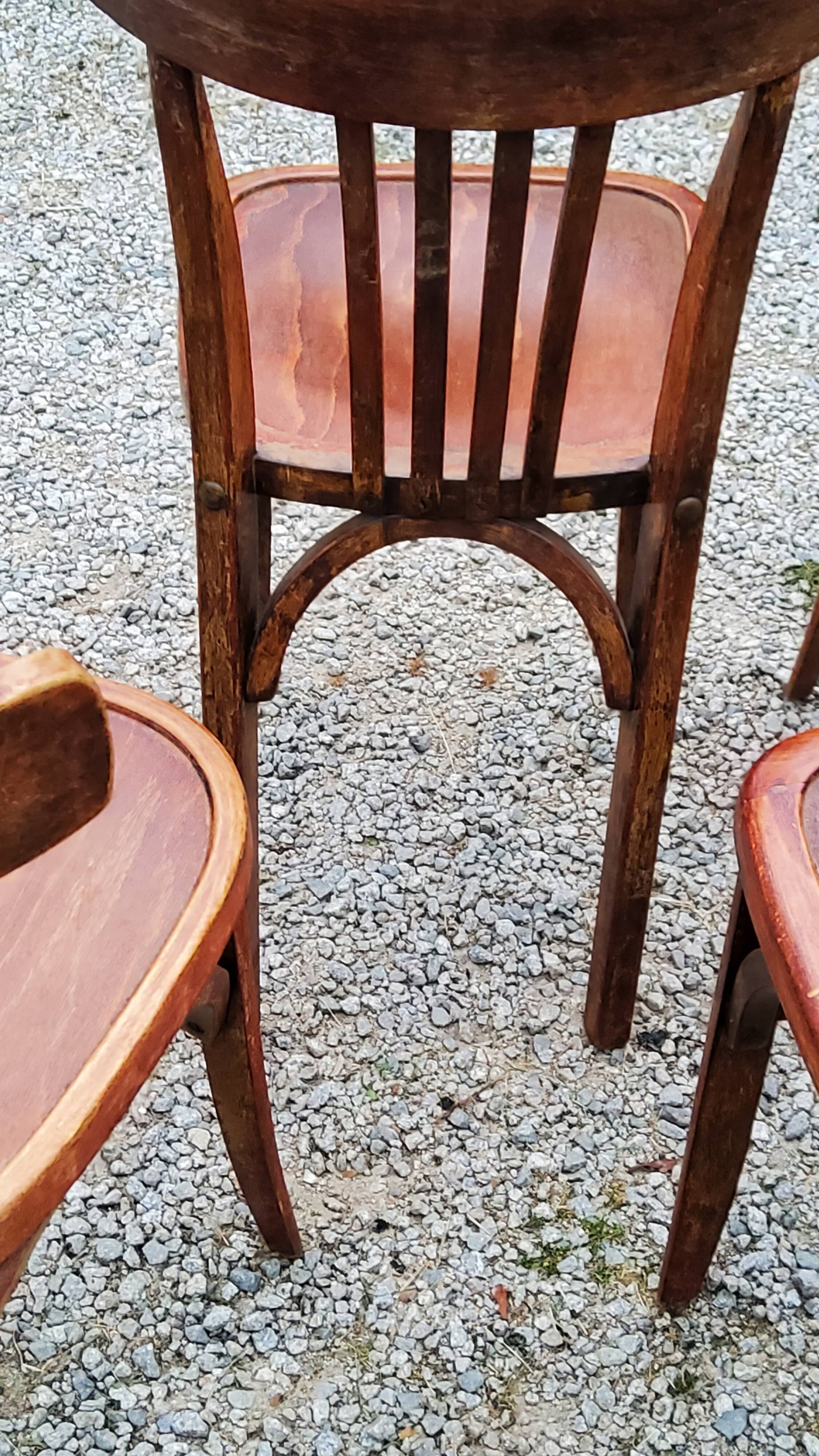 Set of 5 Stella bistro chairs from the 50s