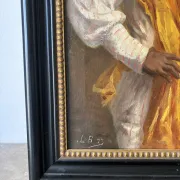 Orientalist portrait, oil on canvas signed 1873