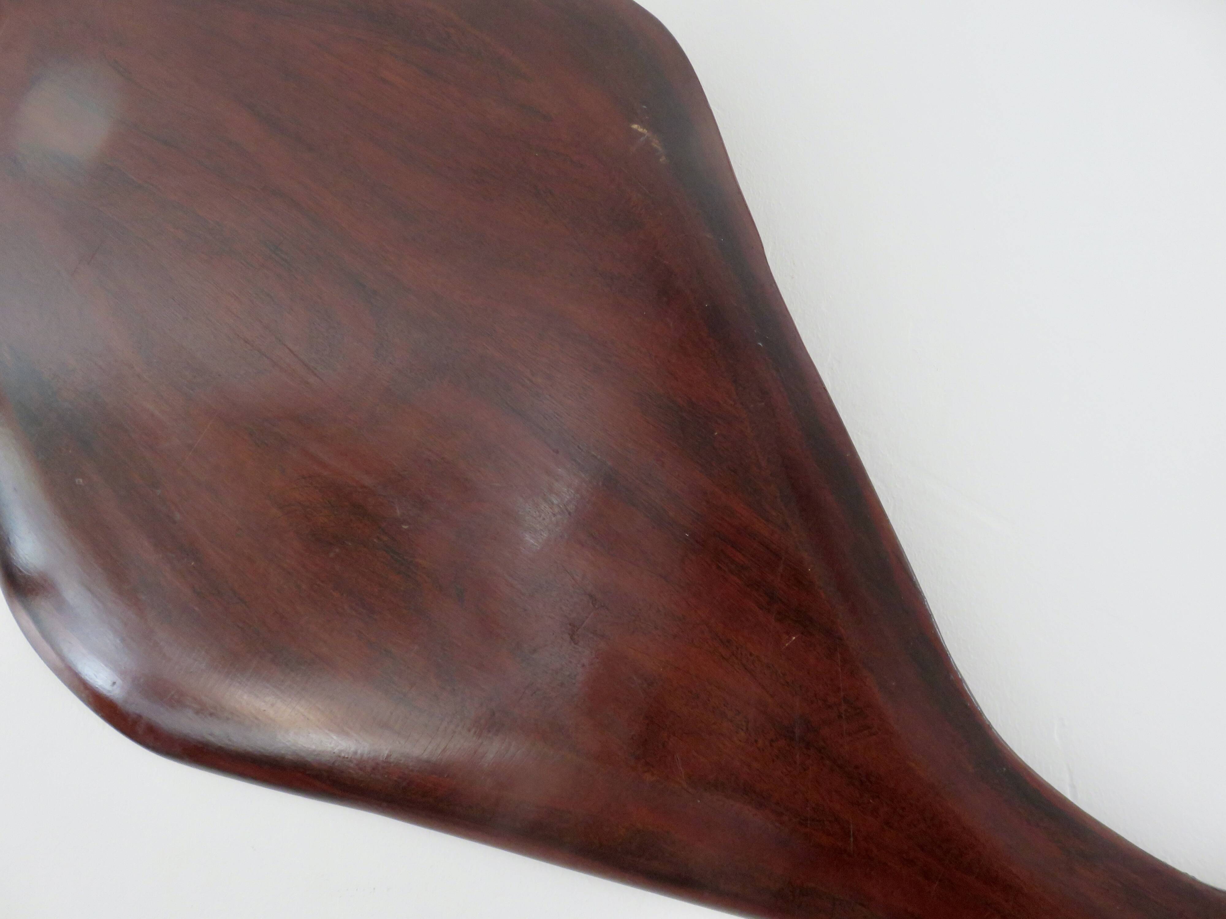 Important wall decoration featuring a teak shark - 103cm - year 2012