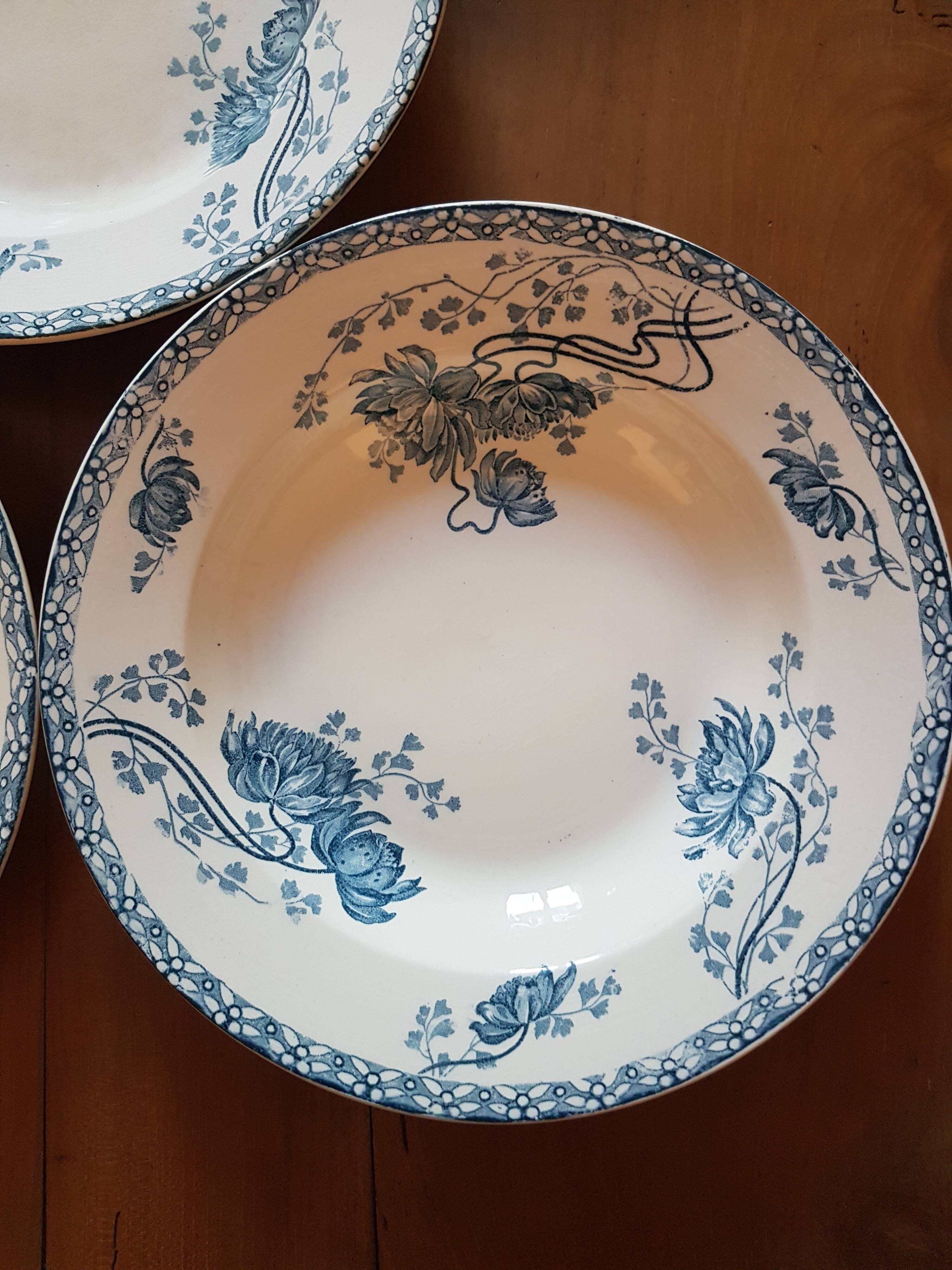 5 hollow plates Sarreguemines