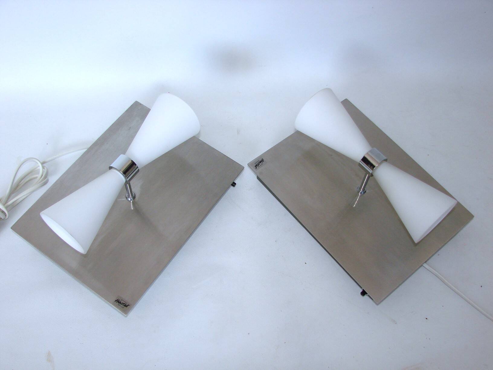 A pair of modern herstal wall lamps from the 2000s - stylish lighting for m