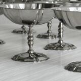 12 coupelles sur pied en inox style Letang Remy