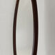 Italian Oval Teak Mirror 1950s 32x103cm