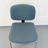 Vintage office chair in fabric and chrome from the 70s