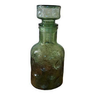 Vintage glass carafe with stopper