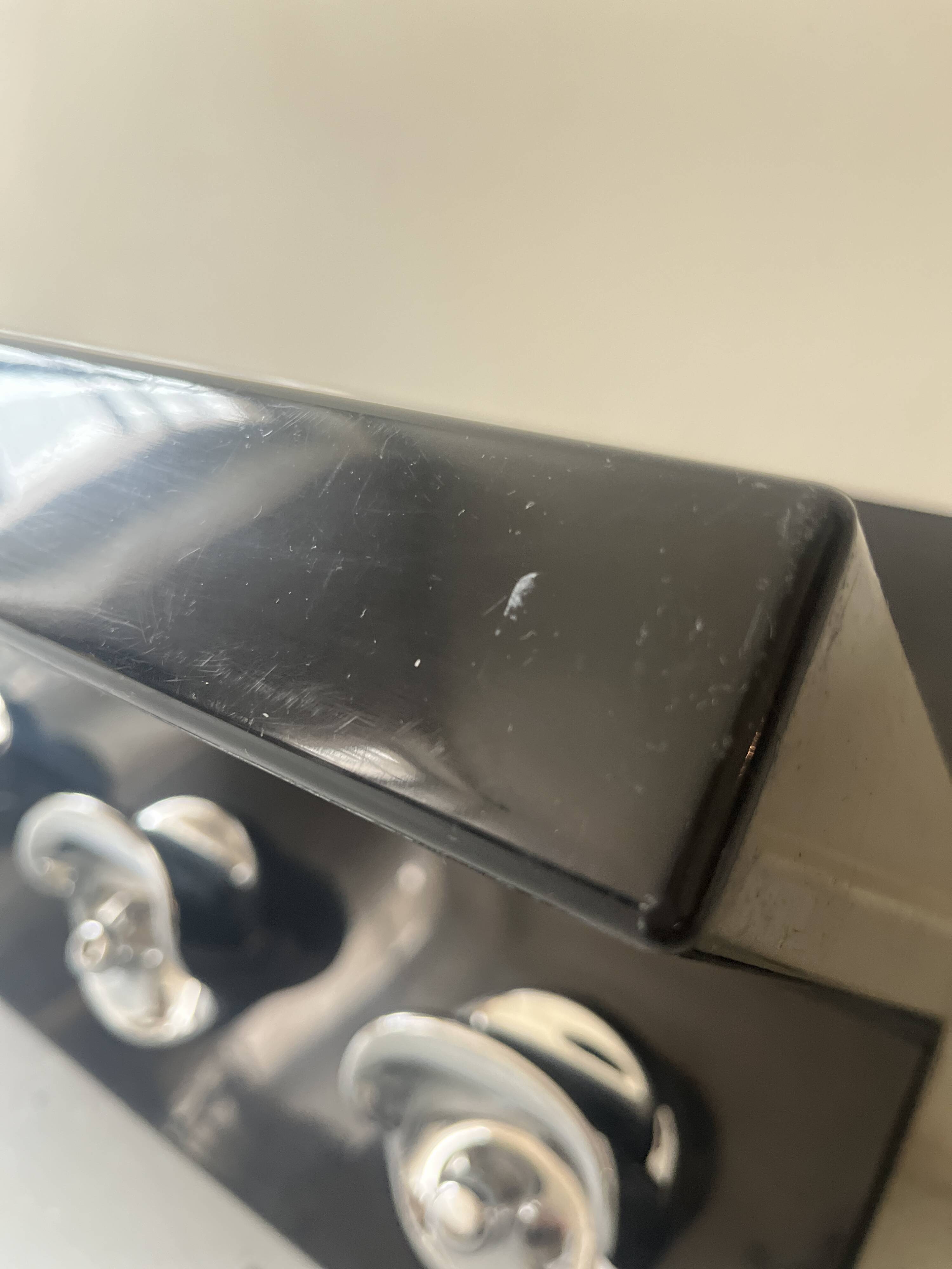 Large black magazine rack by Giotto Stoppino for Kartell, Italy 1970.