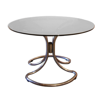 Seventies smoked glass table