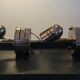 Pair of deknudt sconces in brass and chrome from the 70s
