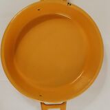 Duo of orange enamelled dishes