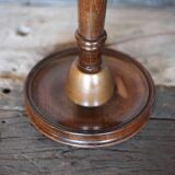 Vintage lamp, vintage lamp base, wooden and copper lamp base, lamp