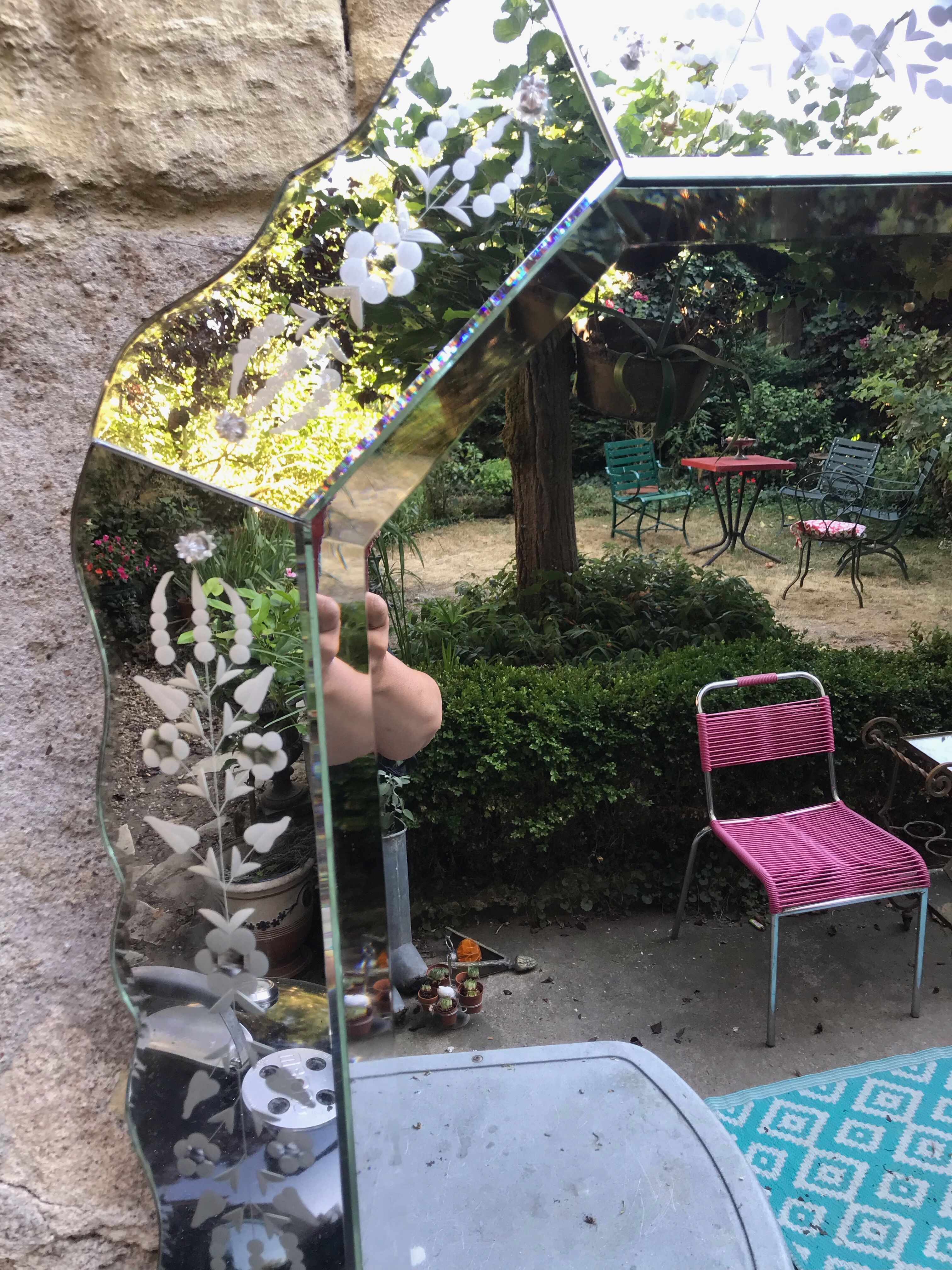 Octagonal Venetian mirror 89 x 68 cm