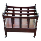 Vintage 19th-century Canterbury magazine rack made of solid wood.