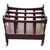 Vintage 19th-century Canterbury magazine rack made of solid wood.