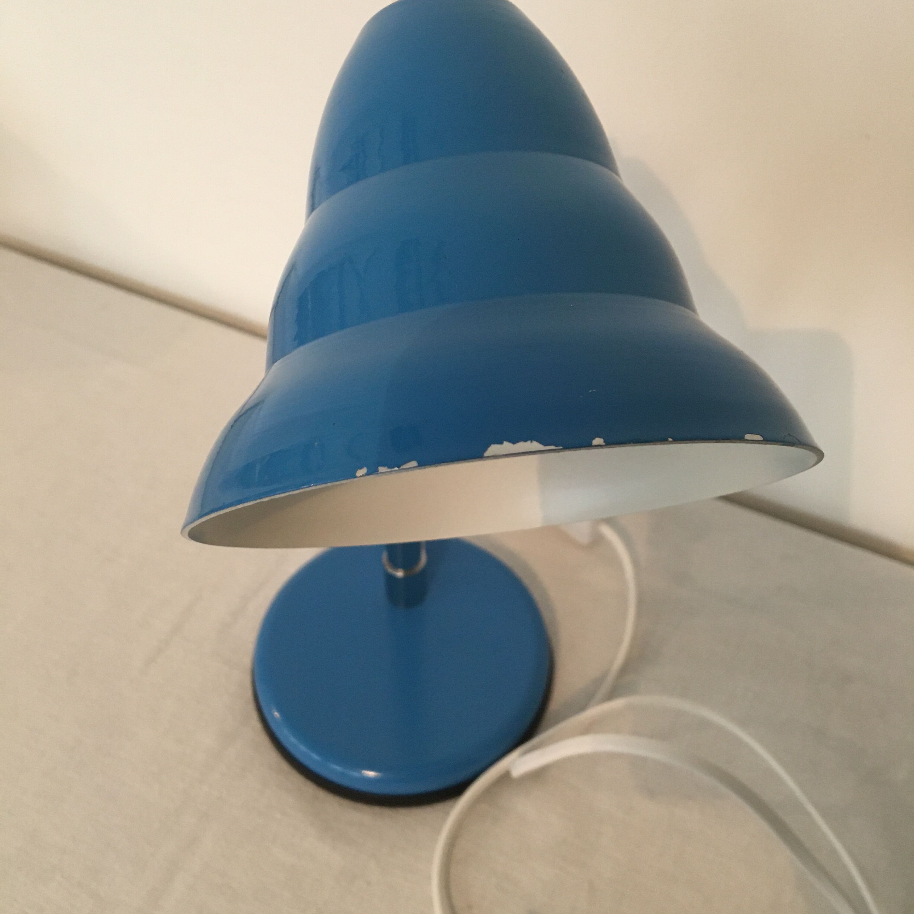 Blue flexible desk lamp