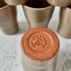 Set of 6 glasses in vintage sandstone taupe color