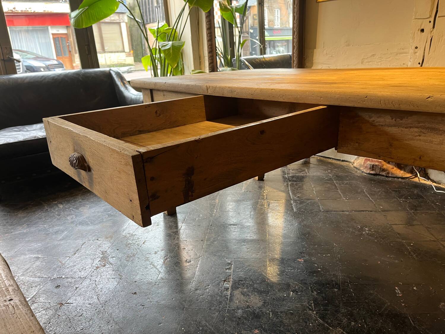 Farmhouse table, 19th century.