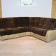 Midcentury seventies ‘snake harmonica’ modular sofa
