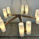 vintage Scandinavian chandelier 10 lights Östen Kristiansson for Luxus 1960s