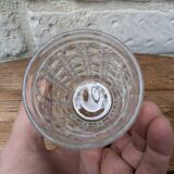 Antique crystal glass goblet signed Baccarat model Diamonds Pierreries H