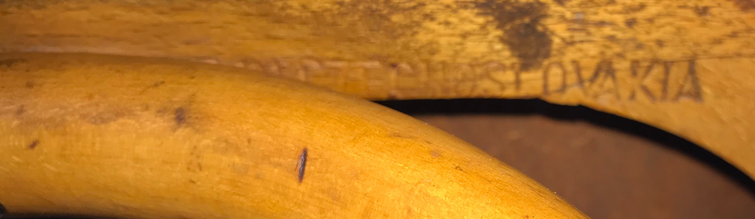 Series of 4 mismatched bistro chairs