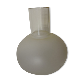 Clear and frosted glass lampshade