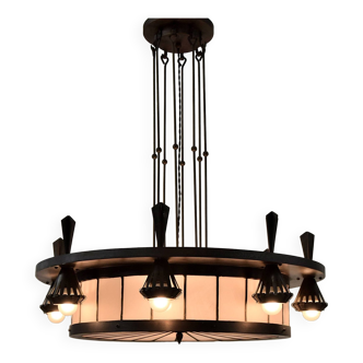 Big Art Deco Chandelier by Winkelman and van der Bijl Amsterdam