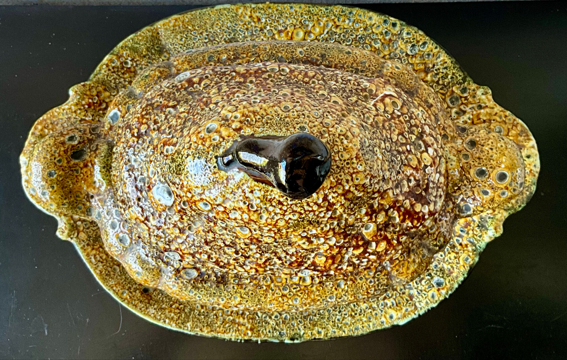 Soup tureen Émaux des Dunes and its tray