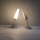 Pair of vintage wall sconces from the 1970s – Perforated opaline, brass